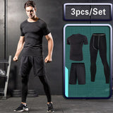 Men's Running Sets Compression Jogging Sport Suits Gym Fitness - Biwav