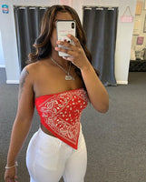 Cute Sexy Graphic Bandanna Crop Top Women - Biwav