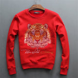 2020 hoodies new men's head round neck sweater shirt Diamonds Tiger - Biwav