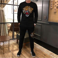 Men Set Thicken Hoodies Sweatshirt Sportswear Set - Biwav