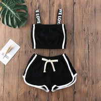 2020 Summer Baby Girls Tracksuit Sport Outfit Kids Sun-suit - Biwav