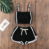 2020 Summer Baby Girls Tracksuit Sport Outfit Kids Sun-suit - Biwav