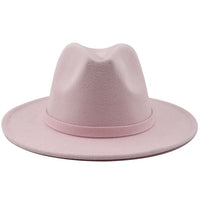 Wide Brim Wool Felt Jazz Fedora Hats - Biwav