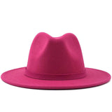 Wide Brim Wool Felt Jazz Fedora Hats - Biwav