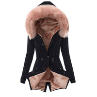 Female Trench Winter Thicken Fur Lining Coat