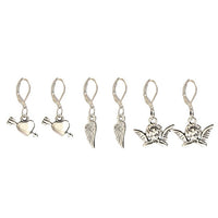 3Pair/Set Punk Skeleton Blade Drop Earrings