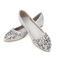 Ballet bling Rhinestone flats shoes princess Crystal shoes - Biwav