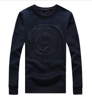 Men's Capless Hoodies Abstract Circular Patterns Pure Color Casual Sweatshirt - Biwav