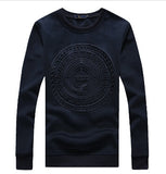 Men's Capless Hoodies Abstract Circular Patterns Pure Color Casual Sweatshirt - Biwav