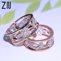 New Arrival Rose Ring For Women Color Lucky Flower Vine Leaves - Biwav