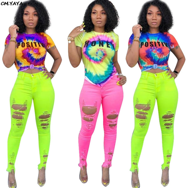 New women galaxy letter tie dyed 3d design print o-neck short sleeve tee top fashion casual t-shirts summer  3702 - Biwav