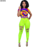 New women galaxy letter tie dyed 3d design print o-neck short sleeve tee top fashion casual t-shirts summer  3702 - Biwav